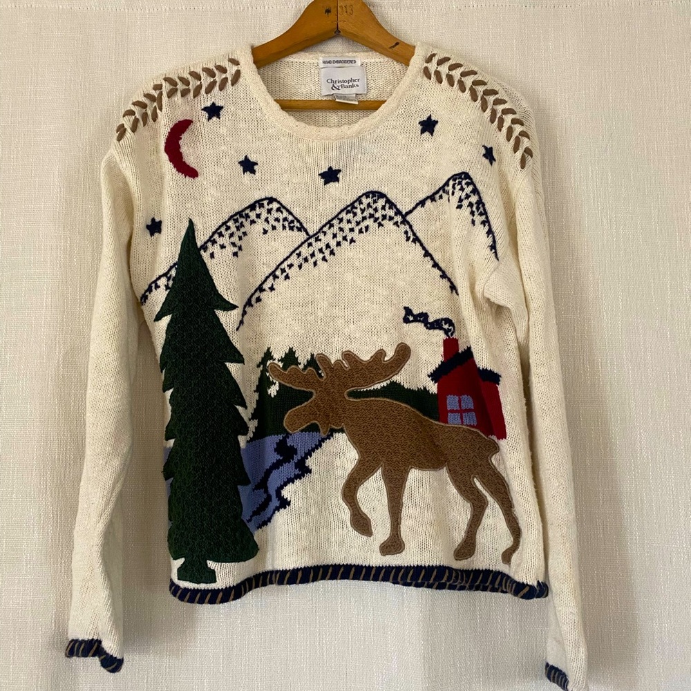 Hand Embroidered Box Sweater